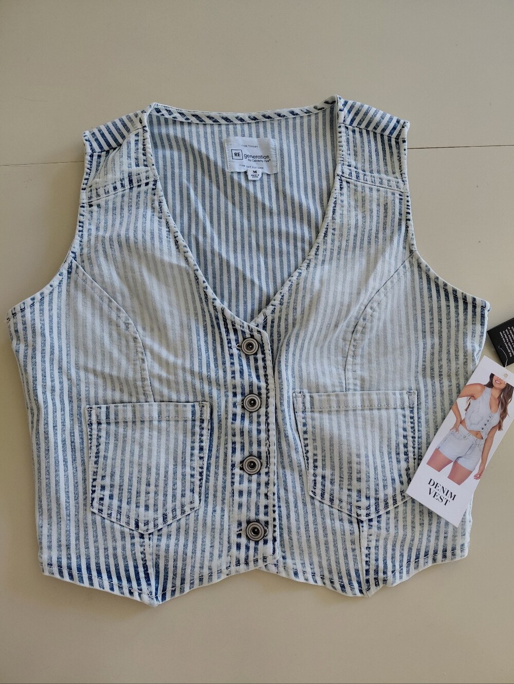 NWT denim vest